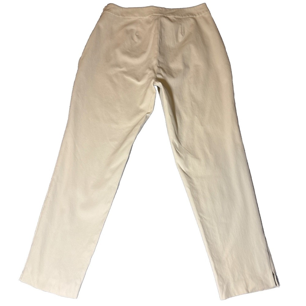 Eileen Fisher Pants Women Cream Excellent Italian Fabric Tapered Ankle Size M
